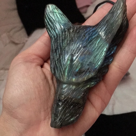 Labradorite wolf necklace - Picture 2 of 3